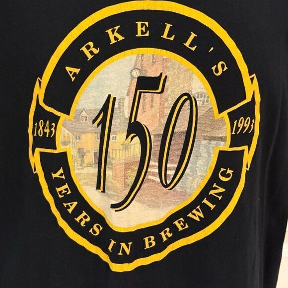 Screen Stars Vintage Black Arkell’s Brewery T-shirt. Size Large #beertshirt - Picture 7 of 7